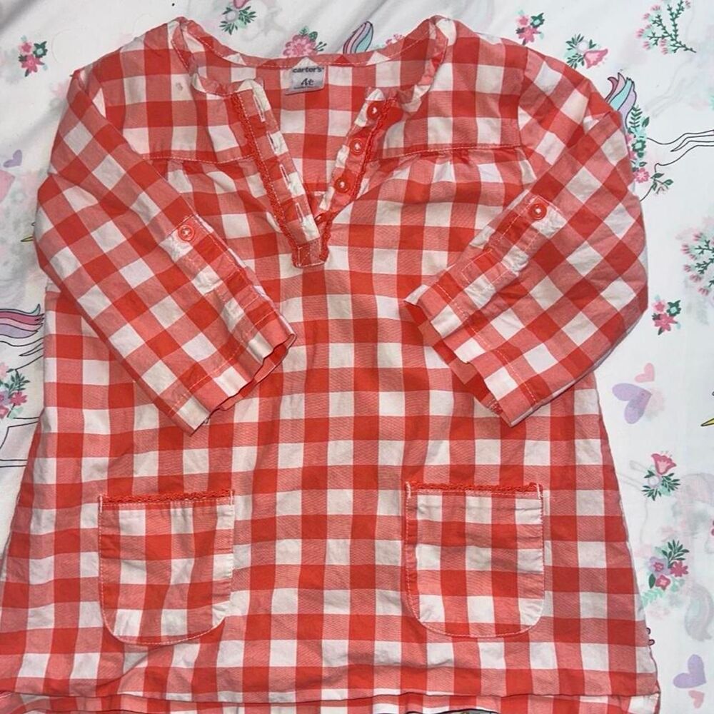 Carter-s Orange and Red Shirt